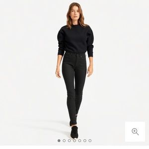 Everlane high rise skinny black denim